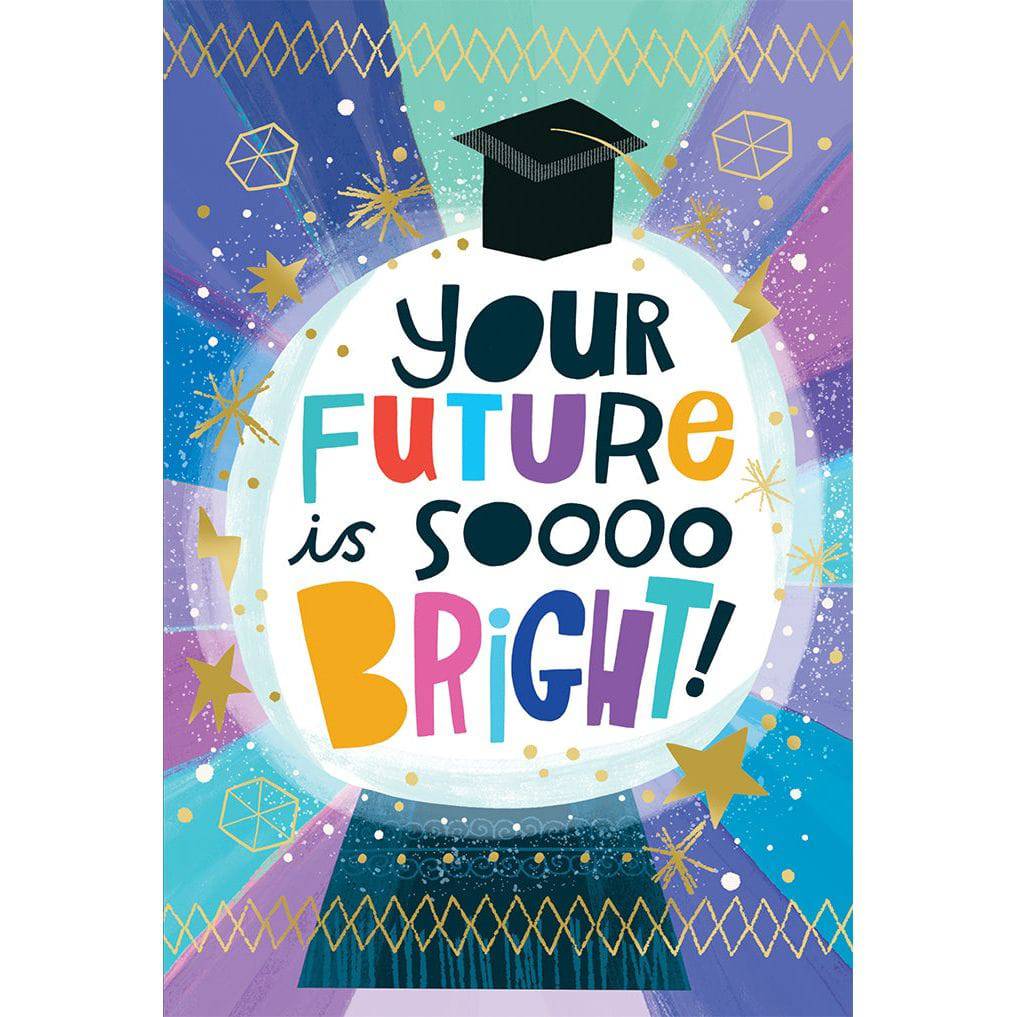 Pictura crystal ball graduation card featuring a decorative design with a crystal ball motif and graduation-themed elements.